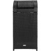 Safavieh Outdoor Collection Serapis Grey Wicker Trash Bin(Black)