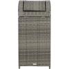 Safavieh Outdoor Collection Serapis Grey Wicker Trash Bin(Gray)