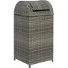 Safavieh Outdoor Collection Serapis Grey Wicker Trash Bin(Gray)