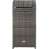 Safavieh Outdoor Collection Serapis Grey Wicker Trash Bin(Grey Brown)