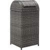 Safavieh Outdoor Collection Serapis Grey Wicker Trash Bin(Grey Brown)