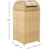 Safavieh Outdoor Collection Serapis Grey Wicker Trash Bin(Natural)