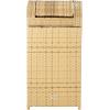 Safavieh Outdoor Collection Serapis Grey Wicker Trash Bin(Natural)