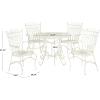 Safavieh Outdoor Collection Thessaly Antique White 5 Piece Patio Set(Antique White)