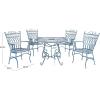 Safavieh Outdoor Collection Thessaly Antique White 5 Piece Patio Set(Mossy Blue)