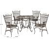 Safavieh Outdoor Collection Thessaly Antique White 5 Piece Patio Set(Rustic Brown)
