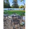 Safavieh Outdoor Collection Thessaly Antique White 5 Piece Patio Set(Rustic Brown)