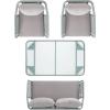 Safavieh Outdoor Collection Torsla Wicker Cushion 4-Piece Rope Patio Backyard Living Set PAT7520C, Grey/Grey(Grey / Grey)