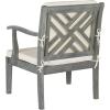 Safavieh Outdoor Living Collection Bradbury 4-Piece Outdoor Living Set, Natural/Beige, Chair: 25.6″ x 24.8″ x 31.9″ Bench: 48.4″ x 24.8″(Ash Grey / Beige)