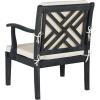 Safavieh Outdoor Living Collection Bradbury 4-Piece Outdoor Living Set, Natural/Beige, Chair: 25.6″ x 24.8″ x 31.9″ Bench: 48.4″ x 24.8″(Dark Slate Gray / Beige)