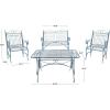 Safavieh PAT5000C Collection Leah Victorian Antique Blue 4-Piece Patio Outdoor Set(Mossy Blue)