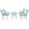Safavieh PAT5000C Collection Leah Victorian Antique Blue 4-Piece Patio Outdoor Set(Mossy Blue)