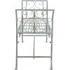 Safavieh PAT5016A Collection Arona Antique White Wrought Iron 51″ Outdoor Garden Bench(Antique Dark Green)