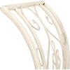 Safavieh PAT5016A Collection Arona Antique White Wrought Iron 51″ Outdoor Garden Bench(Distressed White)
