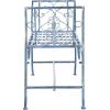 Safavieh PAT5016A Collection Arona Antique White Wrought Iron 51″ Outdoor Garden Bench(Mossy Blue)