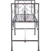 Safavieh PAT5016A Collection Arona Antique White Wrought Iron 51″ Outdoor Garden Bench(Rustic Brown)