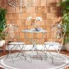 Safavieh PAT5028A Outdoor Collection Semly Pearl White 3-Piece Bistro Set(Antique Dark Green)