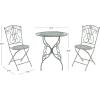 Safavieh PAT5028A Outdoor Collection Semly Pearl White 3-Piece Bistro Set(Antique Dark Green)