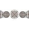 Safavieh PAT5028A Outdoor Collection Semly Pearl White 3-Piece Bistro Set(Unearthed Rust)