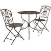 Safavieh PAT5028A Outdoor Collection Semly Pearl White 3-Piece Bistro Set(Unearthed Rust)