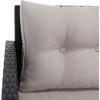 Safavieh PAT7516B Collection Vellor Grey 4-Piece Outdoor Living Patio Set, Grey/Grey(Black/Light Grey)
