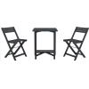 SAFAVIEH Outdoor Collection Gallo Ash Grey Acacia Wood 3-Piece Balcony Bistro Set(Dark Slate Gray)