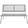 SAFAVIEH Outdoor Collection Kobina Black Acacia Wood/Black Rope Foldable Bench(Grey/Grey)