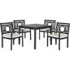 SAFAVIEH Outdoor Living Collection Montclair 5-Piece Dining Set(Dark Slate Gray)