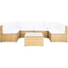 SAFAVIEH Outdoor Sectional Diona Black/White Outdoor Living Set(Natural/White)