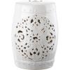 Safavieh Flora Glazed Ceramic Decorative Garden Stool, Cream(Antique White)