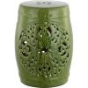 Safavieh Flora Glazed Ceramic Decorative Garden Stool, Cream(Spring Green)