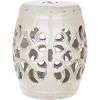 Safavieh Imperial Vine Ceramic Decorative Garden Stool, Light Blue(Cream)