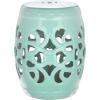 Safavieh Imperial Vine Ceramic Decorative Garden Stool, Light Blue(Light Blue)