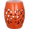 Safavieh Imperial Vine Ceramic Decorative Garden Stool, Light Blue(Orange)