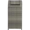 Safavieh Outdoor Collection Serapis Grey Wicker Trash Bin(Gray)