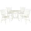 Safavieh Outdoor Collection Thessaly Antique White 5 Piece Patio Set(Antique White)