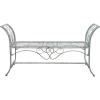 Safavieh PAT5016A Collection Arona Antique White Wrought Iron 51″ Outdoor Garden Bench(Antique Dark Green)