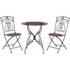 Safavieh PAT5028A Outdoor Collection Semly Pearl White 3-Piece Bistro Set(Unearthed Rust)