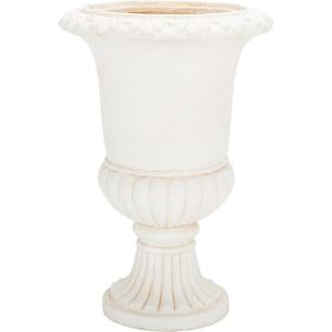 SAFAVIEH Outdoor Collection Paul Traditional Brown Planter (Fully Assembled)(Off White)