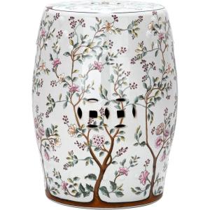 Safavieh Blooming Tree Ceramic Decorative Garden Stool, White