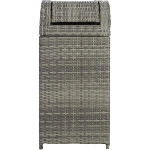 Safavieh Outdoor Collection Serapis Grey Wicker Trash Bin(Gray)