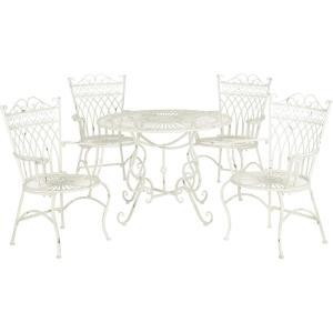 Safavieh Outdoor Collection Thessaly Antique White 5 Piece Patio Set(Antique White)
