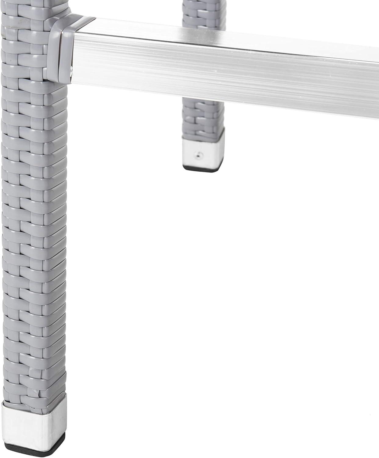 image:imageSAFAVIEH FOX5201C Collection Bethel IndoorOutdoor Bar Stool WhiteGrey