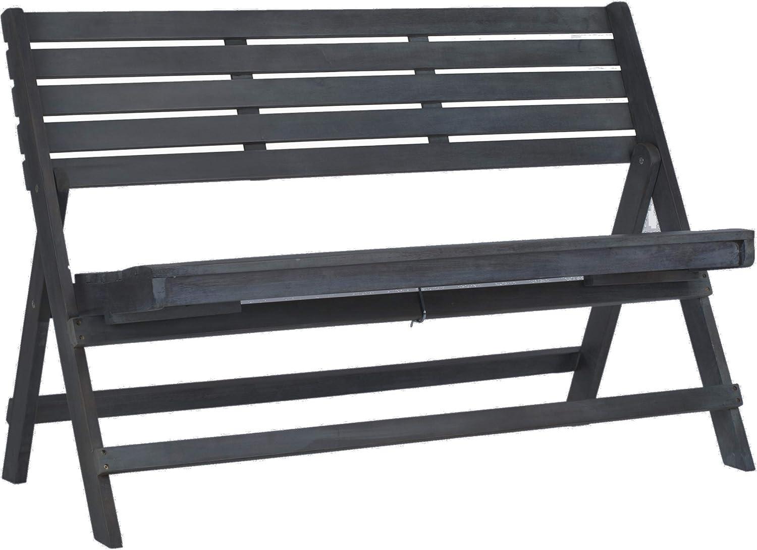 image:imageSAFAVIEH Outdoor Collection Luca Ash Grey Folding BenchAsh Grey