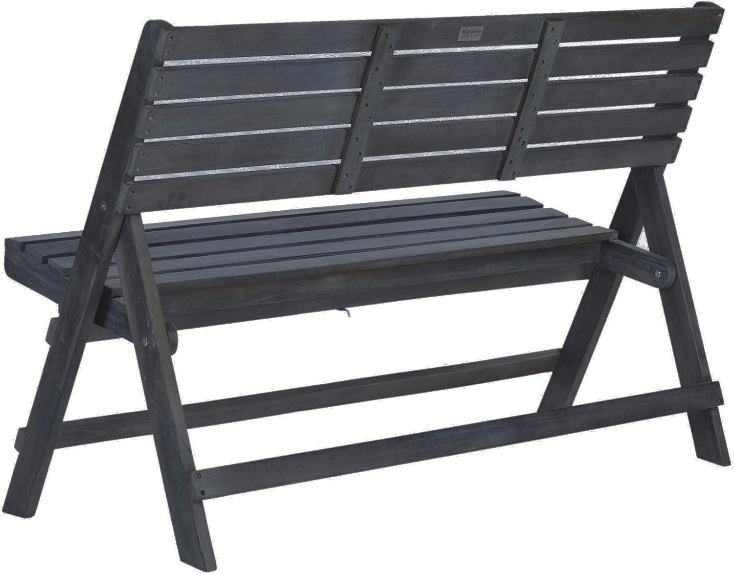 image:imageSAFAVIEH Outdoor Collection Luca Ash Grey Folding BenchAsh Grey