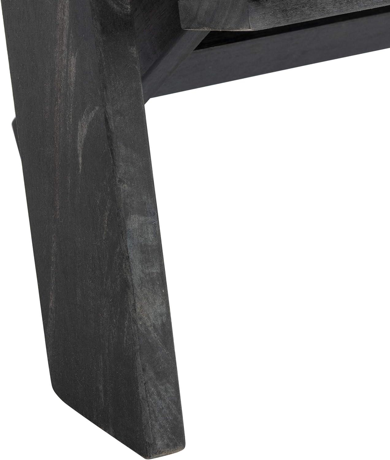 image:imageSAFAVIEH Outdoor Collection Merlin Ash Grey Adirondack Chair with Retractable FootrestDark Slate Gray