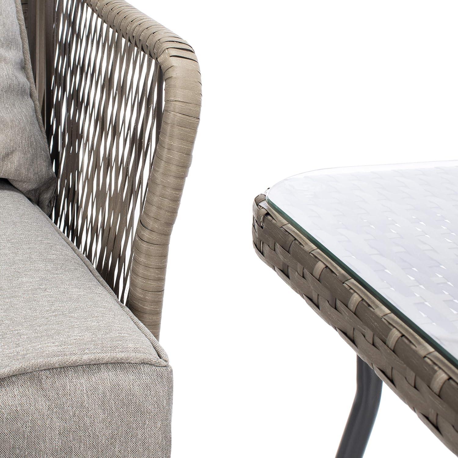 image:imageSAFAVIEH Outdoor Collection Narda Natural GreyGrey Cushion 5Piece Patio Chaise Lounge Set PAT9018B2BXGrey Grey