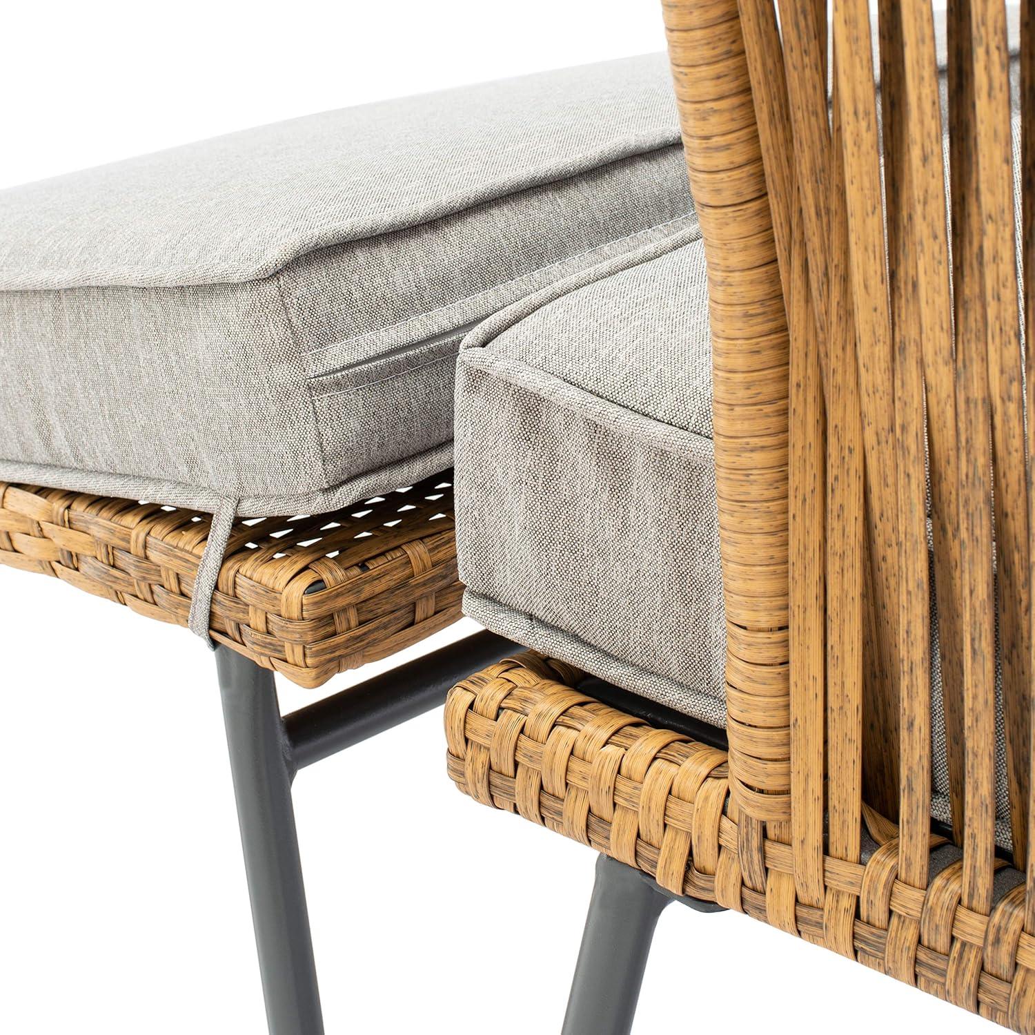 image:imageSAFAVIEH Outdoor Collection Narda Natural GreyGrey Cushion 5Piece Patio Chaise Lounge Set PAT9018B2BXNatural Grey
