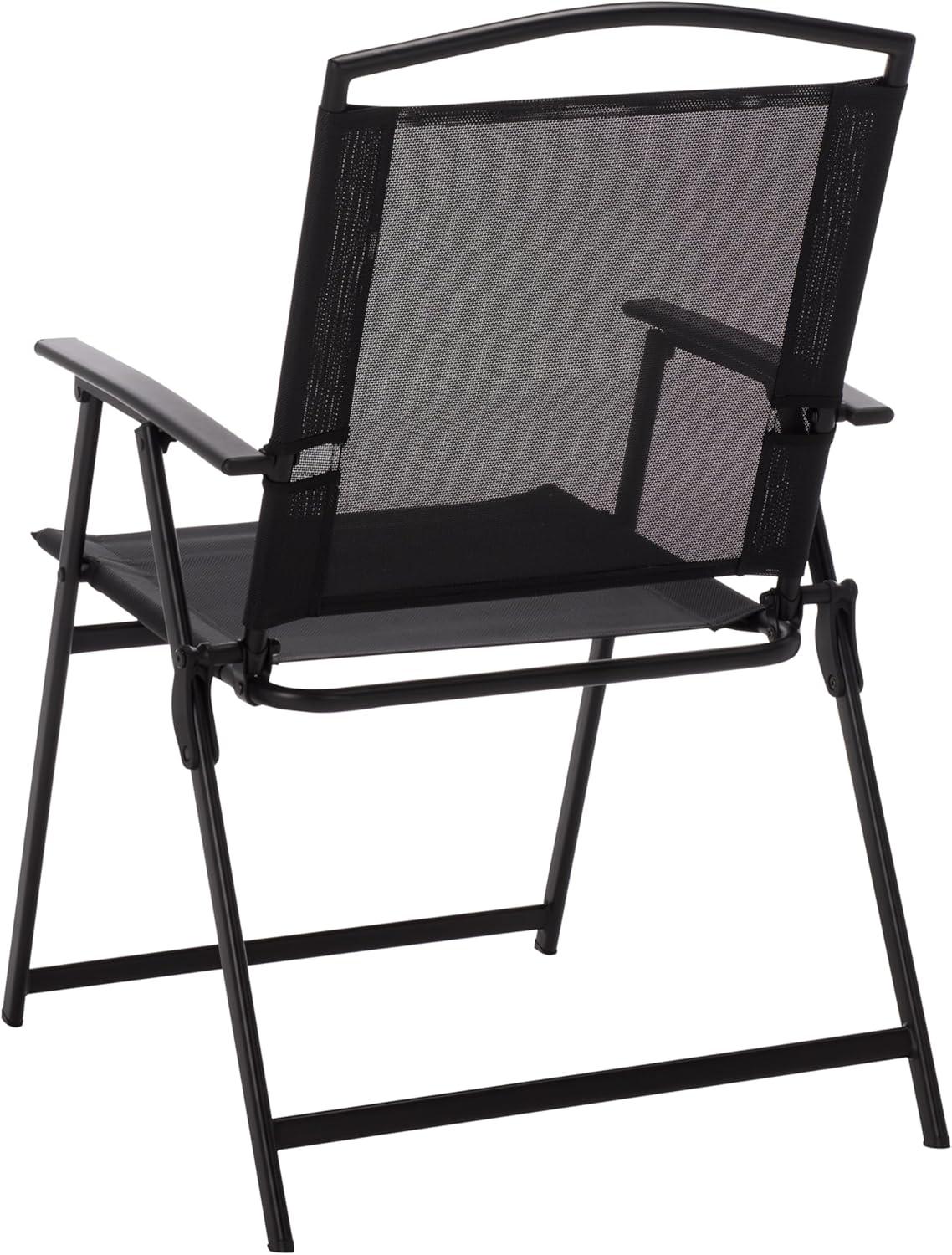 image:imageSAFAVIEH Outdoor Patio Furniture Collection Alvin Folding Chair PAT6900BlackBlack
