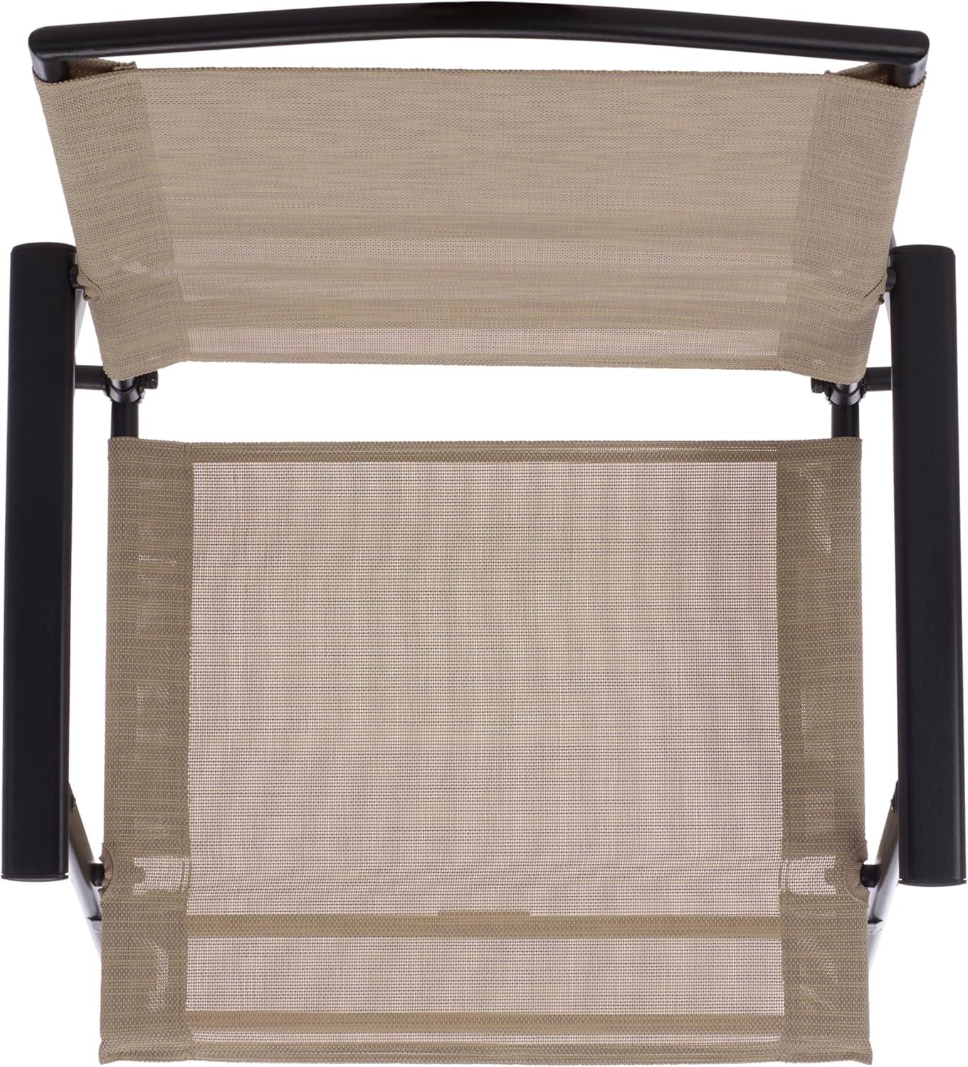 image:imageSAFAVIEH Outdoor Patio Furniture Collection Alvin Folding Chair PAT6900BlackCreme